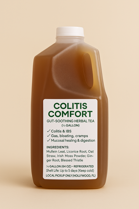 Colitis Comfort – Gut-Soothing Herbal Tea (½ Gallon)