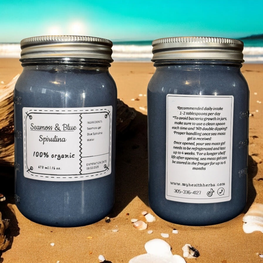 Blue Spirulina Seamoss Gel